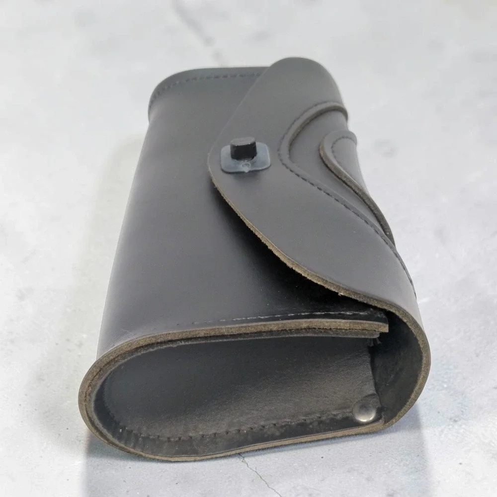 VTG 90s Harley Davidson Leather Windshield Pouch Bag USA Turn Lock Mounting HTF